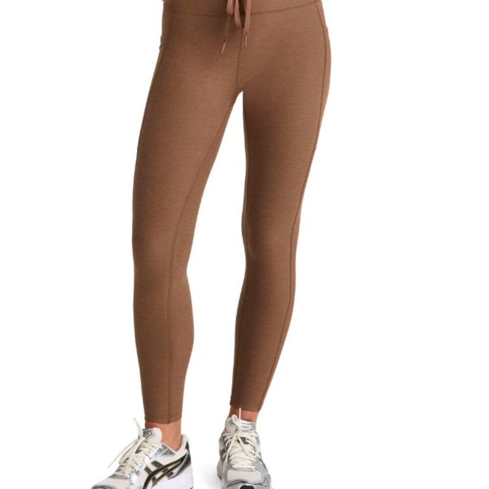 Salt Project Brown Leggings Drawstring Waist Size Medium NWOT